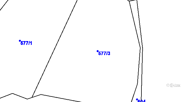 Parcela st. 577/3 v KÚ Chvojnov, Katastrální mapa