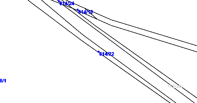 Parcela st. 814/22 v KÚ Chvojnov, Katastrální mapa