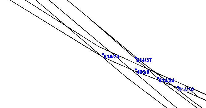 Parcela st. 814/23 v KÚ Chvojnov, Katastrální mapa