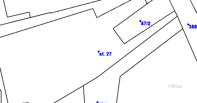 Parcela st. 27 v KÚ Dolany u Chyjic, Katastrální mapa