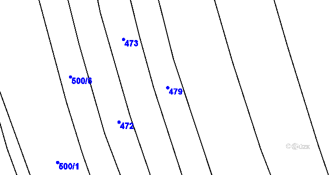 Parcela st. 479 v KÚ Chyňava, Katastrální mapa
