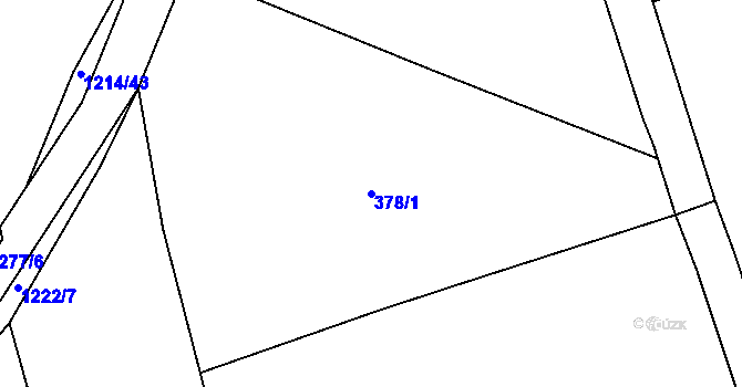 Parcela st. 378/1 v KÚ Chýnov u Tábora, Katastrální mapa