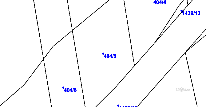 Parcela st. 404/5 v KÚ Chýnov u Tábora, Katastrální mapa