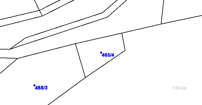 Parcela st. 465/4 v KÚ Čichořice, Katastrální mapa