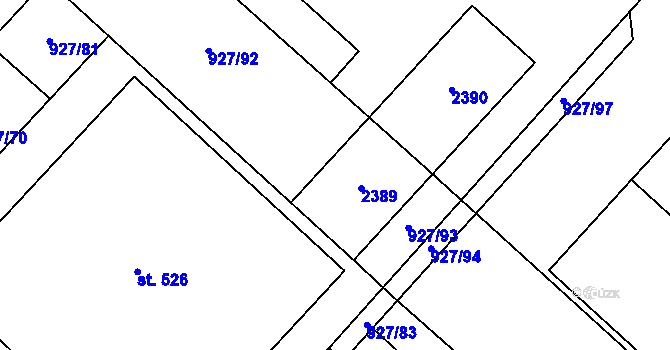 Parcela st. 272/6 v KÚ Ivaň, Katastrální mapa