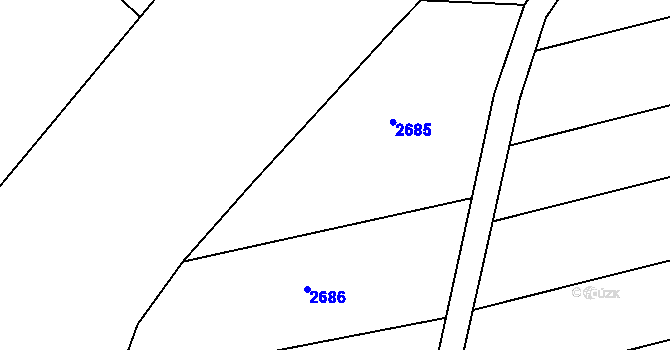 Parcela st. 200/4 v KÚ Ivaň, Katastrální mapa