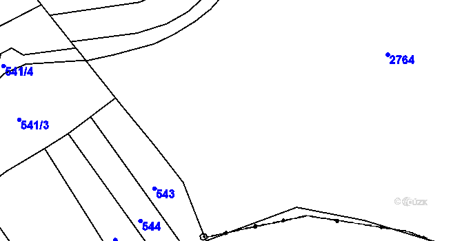 Parcela st. 233/12 v KÚ Ivaň, Katastrální mapa