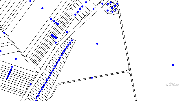 Parcela st. 687/4 v KÚ Ivaň, Katastrální mapa