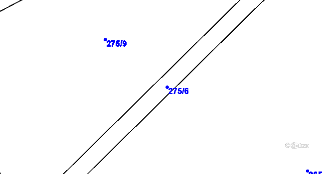 Parcela st. 275/6 v KÚ Ivaň na Hané, Katastrální mapa