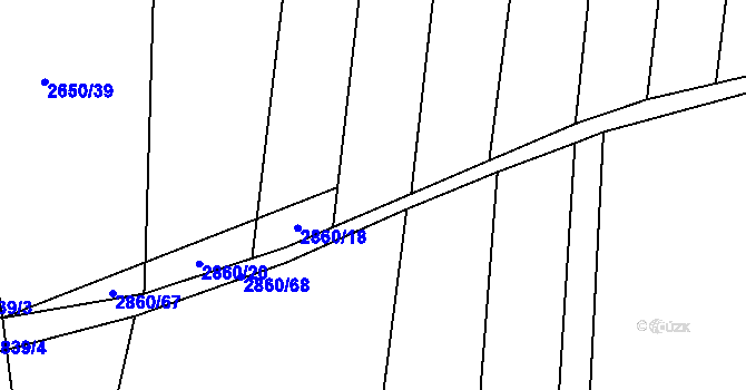Parcela st. 2860/17 v KÚ Ivančice, Katastrální mapa