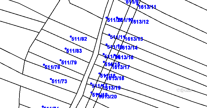 Parcela st. 511/14 v KÚ Němčice u Ivančic, Katastrální mapa