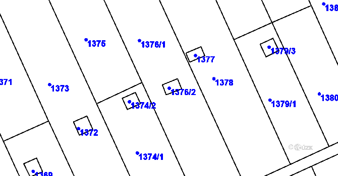 Parcela st. 1376/2 v KÚ Ivanovice na Hané, Katastrální mapa
