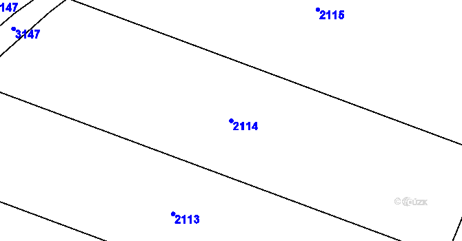 Parcela st. 2114 v KÚ Ivanovice na Hané, Katastrální mapa