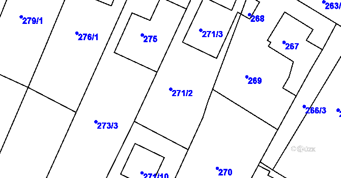 Parcela st. 271/2 v KÚ Ivanovice, Katastrální mapa