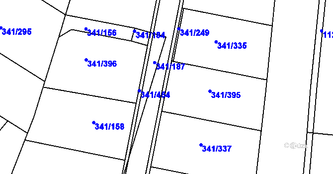 Parcela st. 341/248 v KÚ Ivanovice, Katastrální mapa