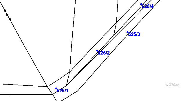Parcela st. 525/2 v KÚ Jabkenice, Katastrální mapa