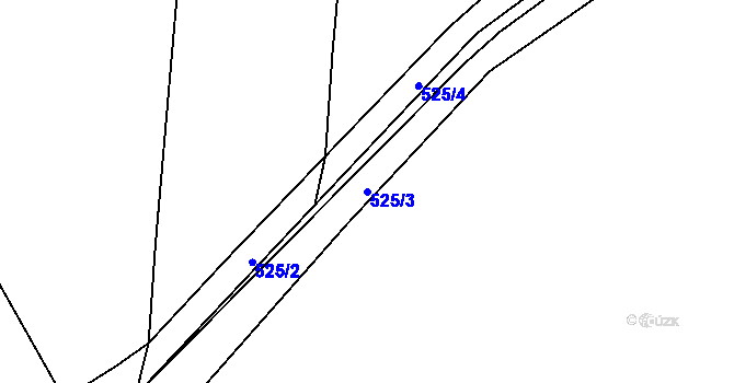 Parcela st. 525/3 v KÚ Jabkenice, Katastrální mapa