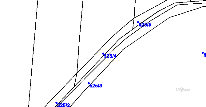 Parcela st. 525/4 v KÚ Jabkenice, Katastrální mapa