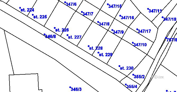 Parcela st. 228 v KÚ Jablonec nad Jizerou, Katastrální mapa