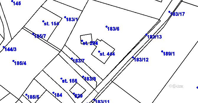 Parcela st. 444 v KÚ Jablonec nad Jizerou, Katastrální mapa