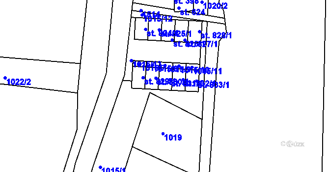 Parcela st. 831/2 v KÚ Jablonec nad Jizerou, Katastrální mapa