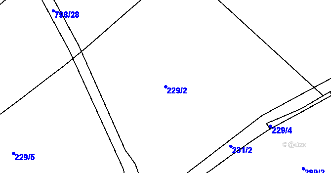 Parcela st. 229/2 v KÚ Jablonec nad Jizerou, Katastrální mapa