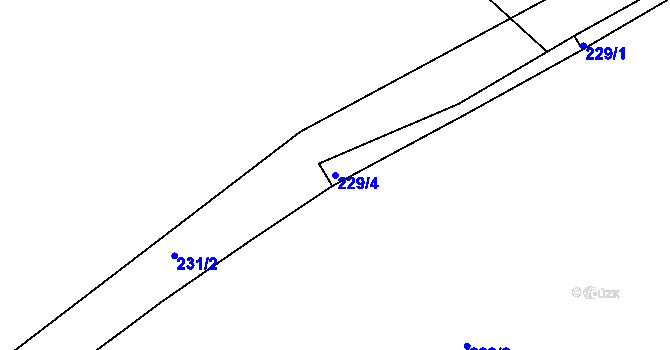 Parcela st. 229/4 v KÚ Jablonec nad Jizerou, Katastrální mapa