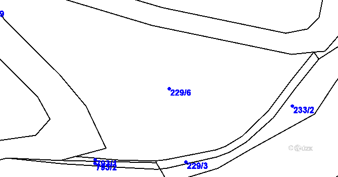 Parcela st. 229/6 v KÚ Jablonec nad Jizerou, Katastrální mapa