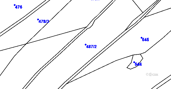 Parcela st. 487/2 v KÚ Jablonec nad Jizerou, Katastrální mapa