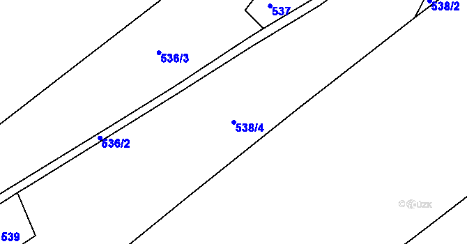 Parcela st. 538/4 v KÚ Jablonec nad Jizerou, Katastrální mapa