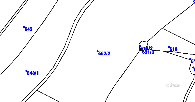 Parcela st. 562/2 v KÚ Jablonec nad Jizerou, Katastrální mapa