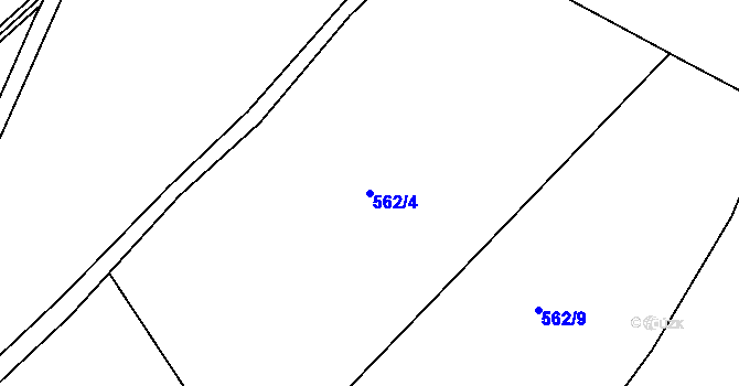 Parcela st. 562/4 v KÚ Jablonec nad Jizerou, Katastrální mapa