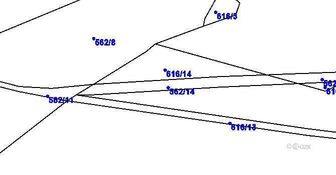 Parcela st. 562/14 v KÚ Jablonec nad Jizerou, Katastrální mapa