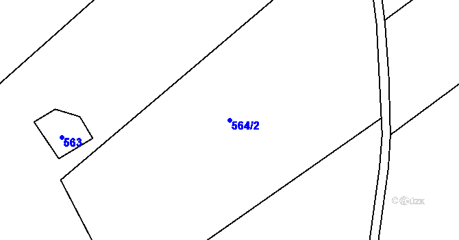 Parcela st. 564/2 v KÚ Jablonec nad Jizerou, Katastrální mapa