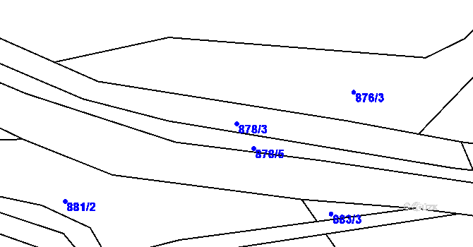 Parcela st. 878/3 v KÚ Jablonec nad Jizerou, Katastrální mapa