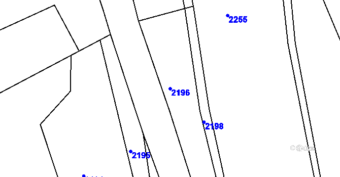 Parcela st. 2196 v KÚ Jablonec nad Jizerou, Katastrální mapa