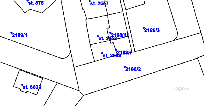 Parcela st. 2659 v KÚ Jablonec nad Nisou, Katastrální mapa