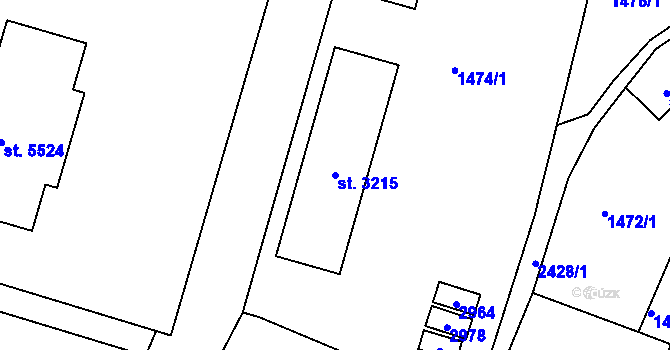 Parcela st. 3215 v KÚ Jablonec nad Nisou, Katastrální mapa