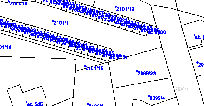 Parcela st. 4006 v KÚ Jablonec nad Nisou, Katastrální mapa