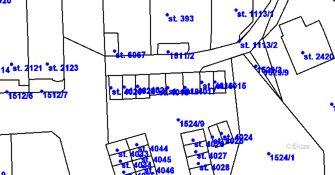 Parcela st. 4018 v KÚ Jablonec nad Nisou, Katastrální mapa