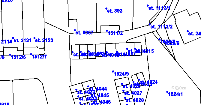 Parcela st. 4019 v KÚ Jablonec nad Nisou, Katastrální mapa