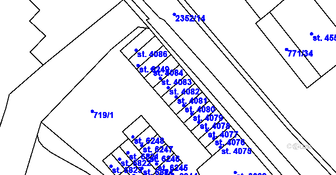 Parcela st. 4082 v KÚ Jablonec nad Nisou, Katastrální mapa