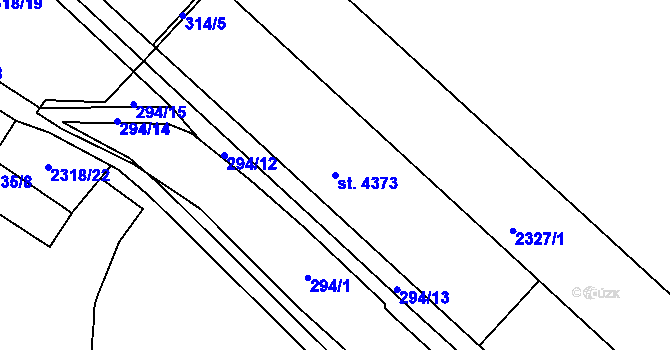 Parcela st. 4373 v KÚ Jablonec nad Nisou, Katastrální mapa