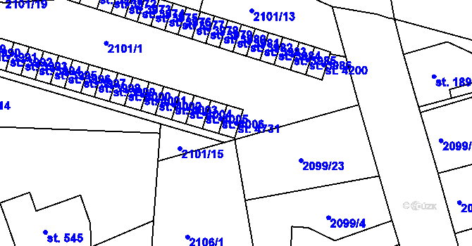 Parcela st. 4731 v KÚ Jablonec nad Nisou, Katastrální mapa