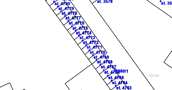 Parcela st. 4771 v KÚ Jablonec nad Nisou, Katastrální mapa