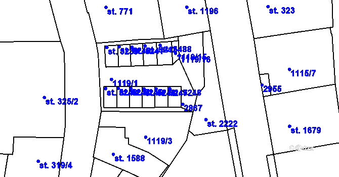 Parcela st. 5248 v KÚ Jablonec nad Nisou, Katastrální mapa