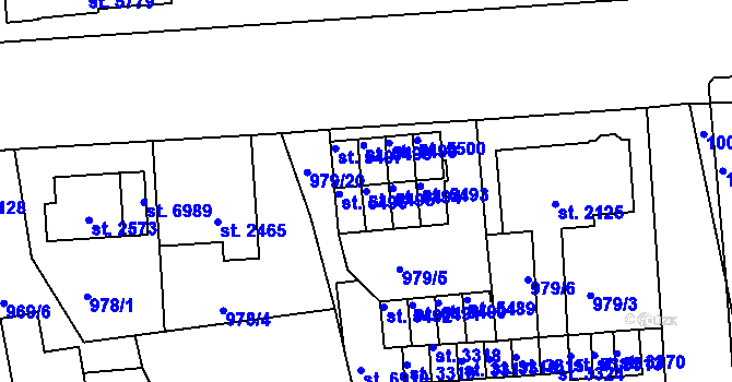 Parcela st. 5495 v KÚ Jablonec nad Nisou, Katastrální mapa