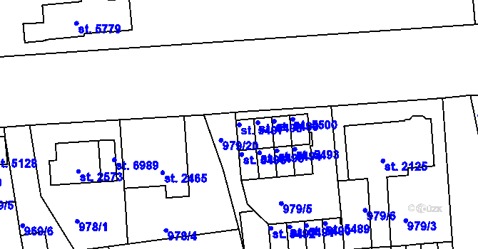 Parcela st. 5497 v KÚ Jablonec nad Nisou, Katastrální mapa