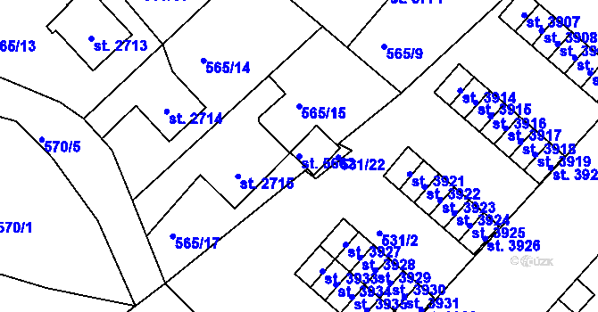 Parcela st. 5662 v KÚ Jablonec nad Nisou, Katastrální mapa
