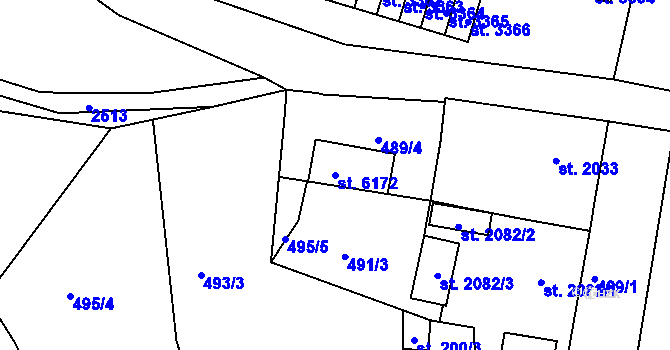 Parcela st. 6172 v KÚ Jablonec nad Nisou, Katastrální mapa
